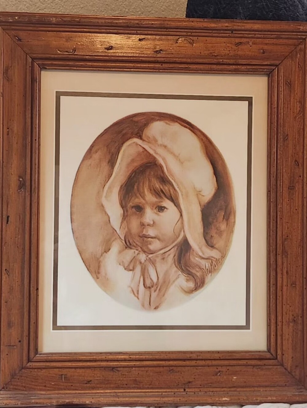 Vel Miller Vintage Cottagecore Prairie Girl Framed Art Print 70's 80's Western